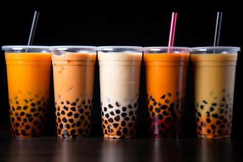 滋味浓郁的珍珠奶茶饮品摄影图片 广告素材 下载至来源处
